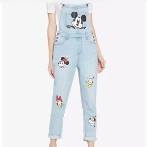 Rare Disney Mickey Mouse & Friends Mom Jean Overalls